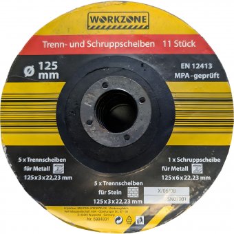 Workzone Trenn- und Schruppscheiben (11 Stk./125mm Ø) 